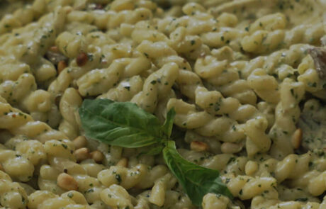 Gemelli-Pasta-with-mushrooms